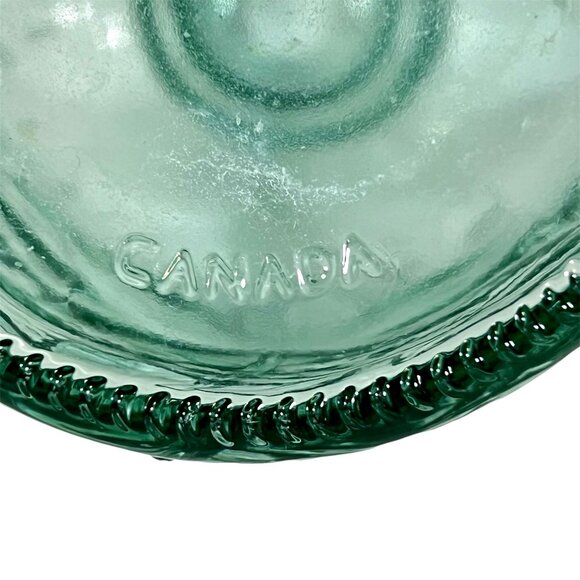 Collectible Vintage Aqua / Light Sage Green Embossed MAPLE LEAVES - Picture 5 of 7